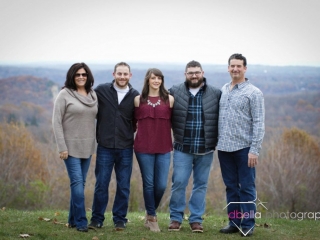 family in the vineyard