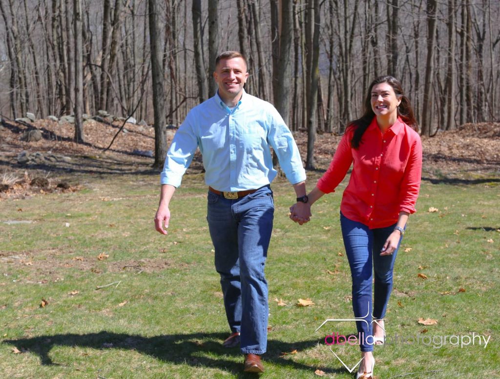 happy couple walking